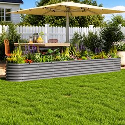 Galvanised Steel Planter Box: Ideal for Outdoor Gardens