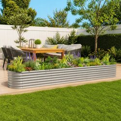 Compact Galvanised Steel Raised Garden Bed for Planting