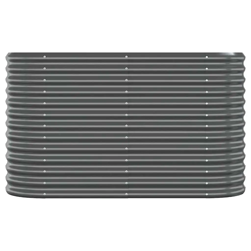 Garden Raised Bed Planter Box Anthracite 114 x 40 x 68 cm Sturdy Steel Frame