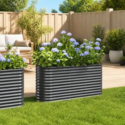 Anthracite Steel Raised Garden Bed: Build & Quality