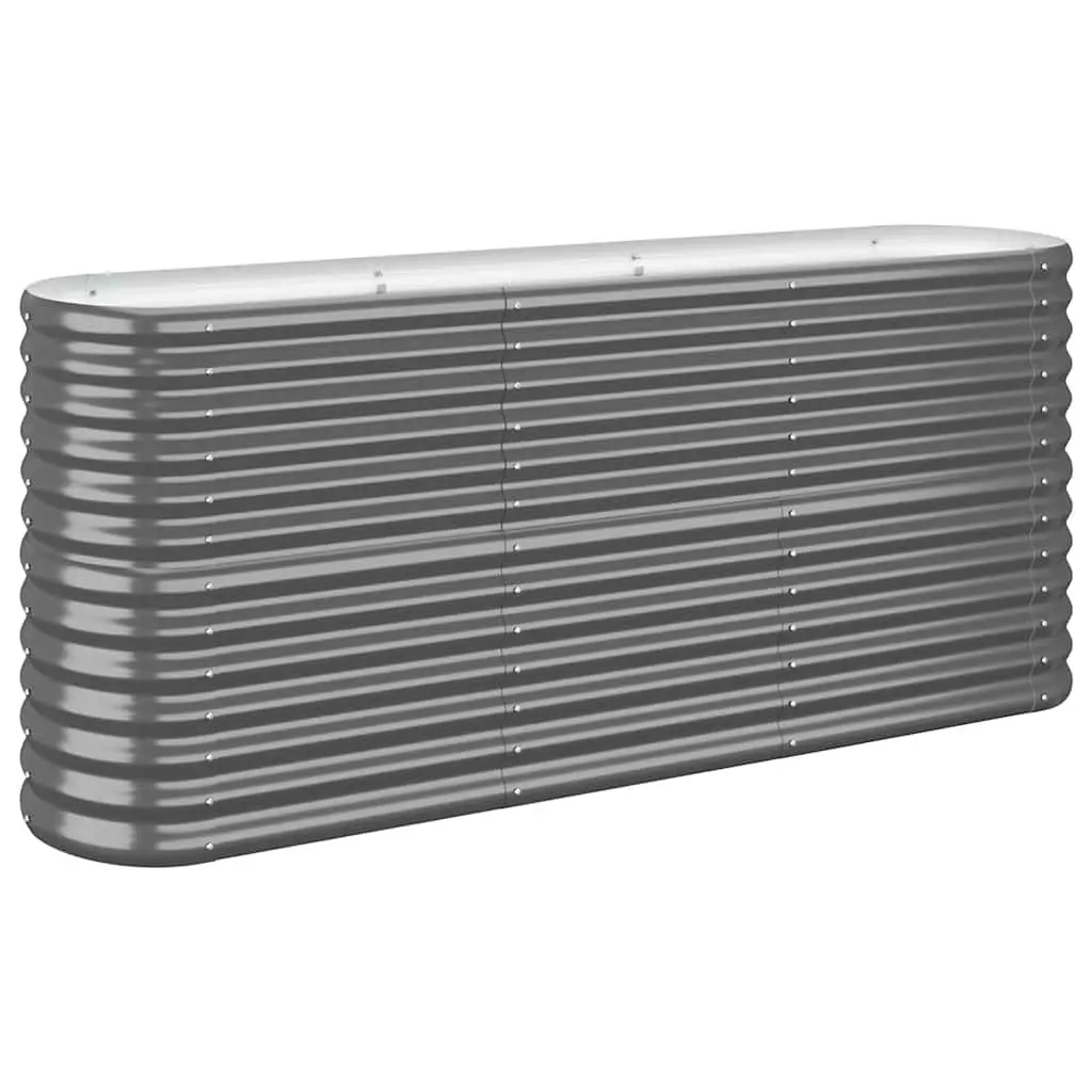 Raised Garden Bed Anthracite Steel Planter Box 152x40x68cm Durable Weather Resistant for Vegetables Flowers Herbs