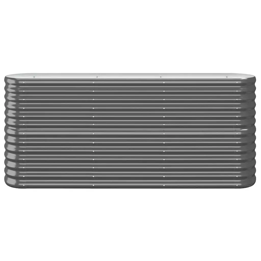 Raised Garden Bed Anthracite Steel Planter Box 152x40x68cm Durable Weather Resistant for Vegetables Flowers Herbs