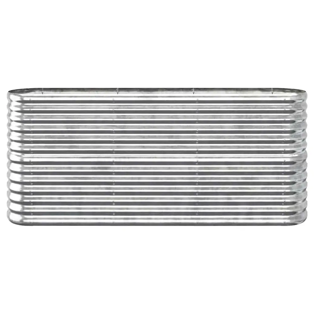 Garden Raised Bed Planter Box Silver Galvanised Steel Frame Weather Resistant