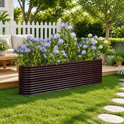 Compact Garden Raised Bed with Strong Steel Frame