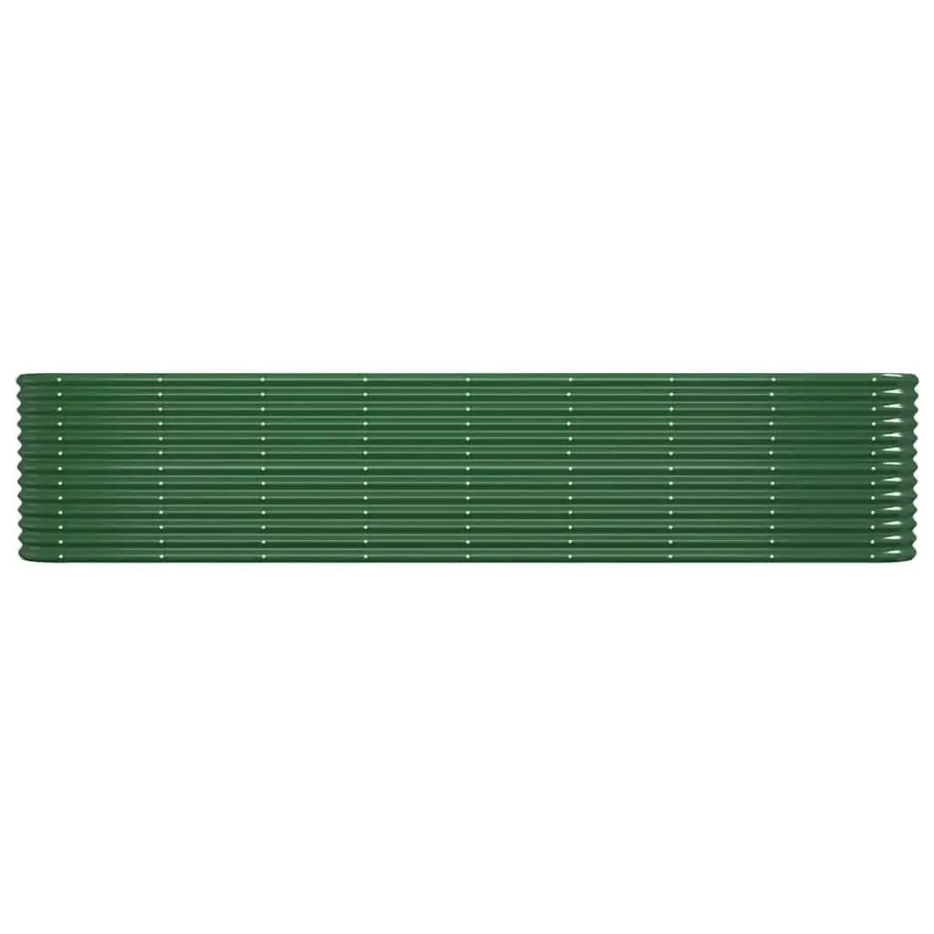 Garden Raised Bed Planter Box Green Galvanised Steel Frame Weather Resistant 332 x 40 x 68 cm
