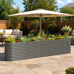 Concise and Efficient Galvanised Steel Planter Box
