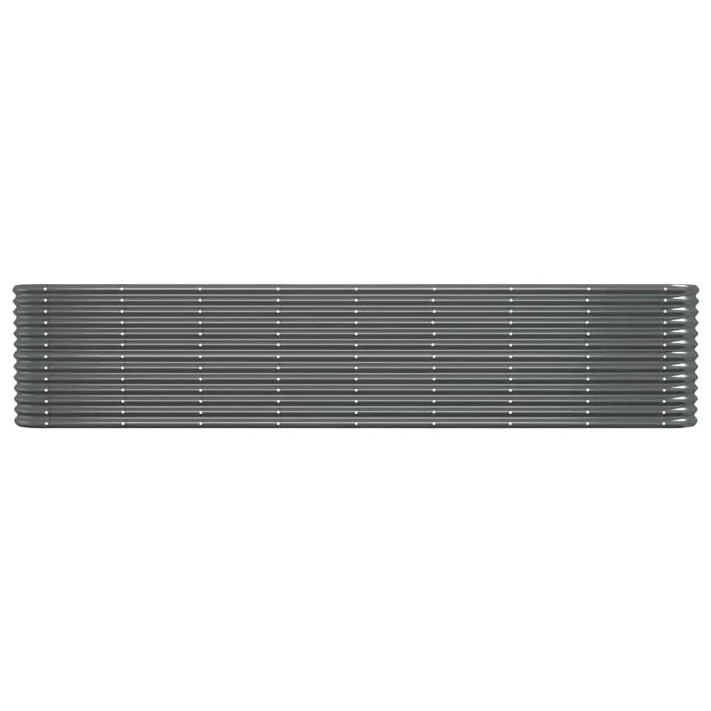 Raised Garden Bed Planter Box Outdoor Vegetables Flowers Herbs Anthracite Steel
