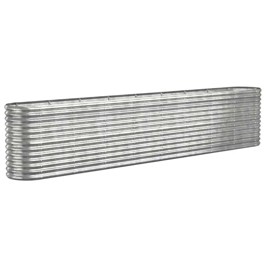 Raised Garden Bed Planter Box Silver Large Deep Durable Galvanised Steel Outdoor