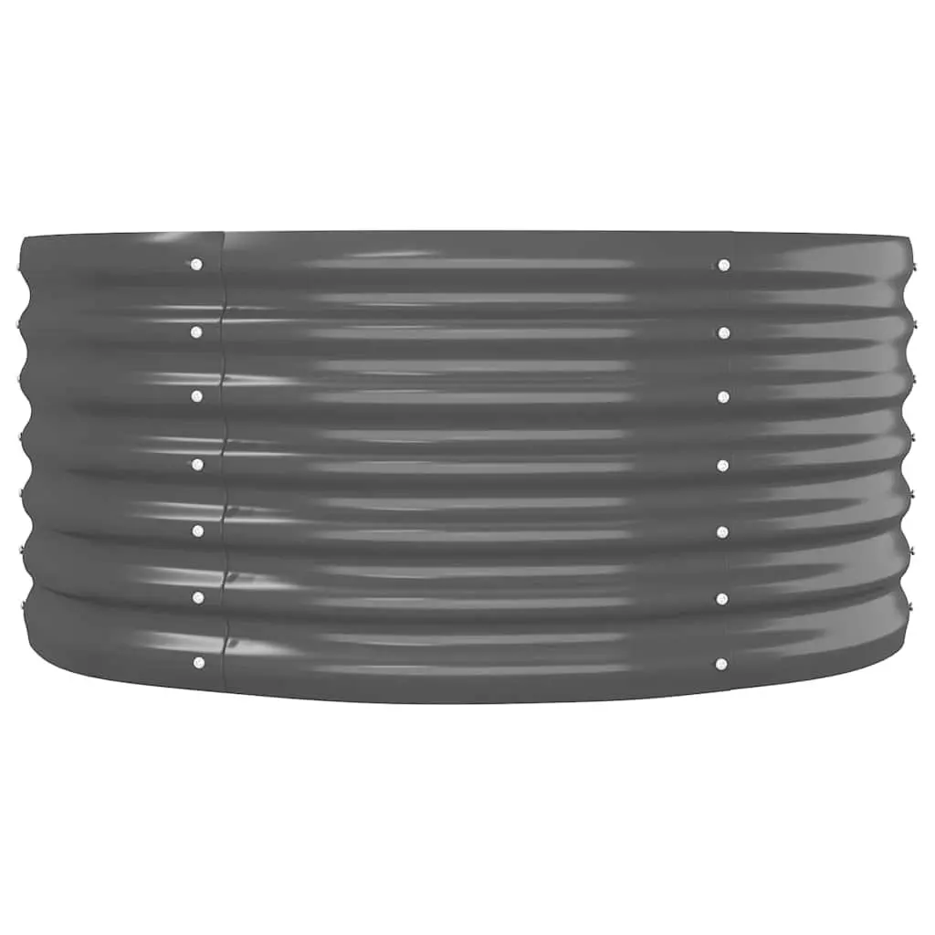 Garden Raised Bed Planter Box Anthracite Steel Sturdy Outdoor Flower Vegetable