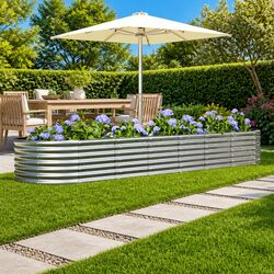 Sturdy Raised Garden Bed with Galvanised Steel Frame