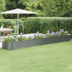 Compact Galvanised Steel Garden Planter Box