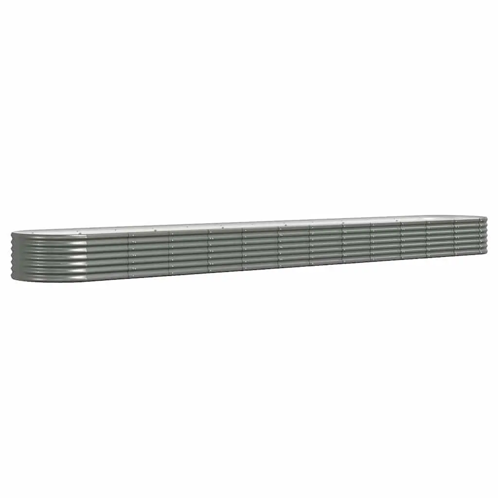 Garden Raised Bed Grey Galvanised Steel Planter Box Durable Outdoor Use