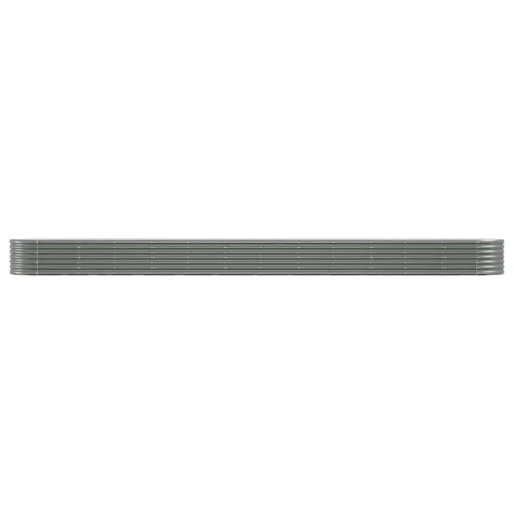 Garden Raised Bed Grey Galvanised Steel Planter Box Durable Outdoor Use