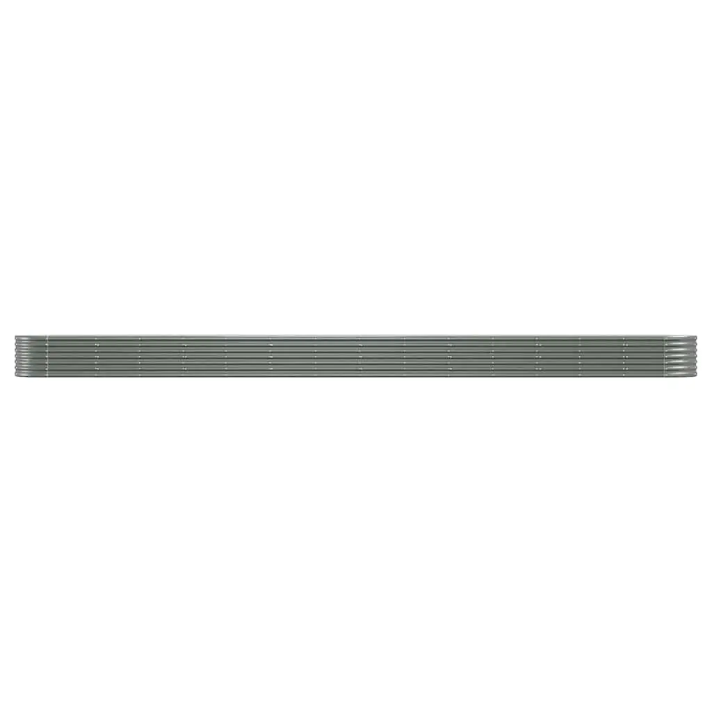 Garden Raised Bed Grey 620x80x36cm Galvanised Steel Outdoor Planter Box