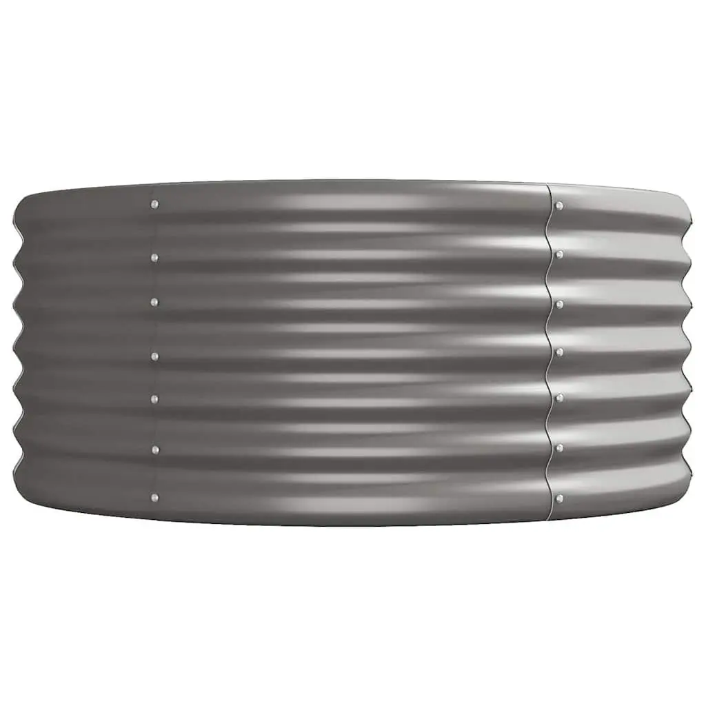 Garden Raised Bed Grey 620x80x36cm Galvanised Steel Outdoor Planter Box