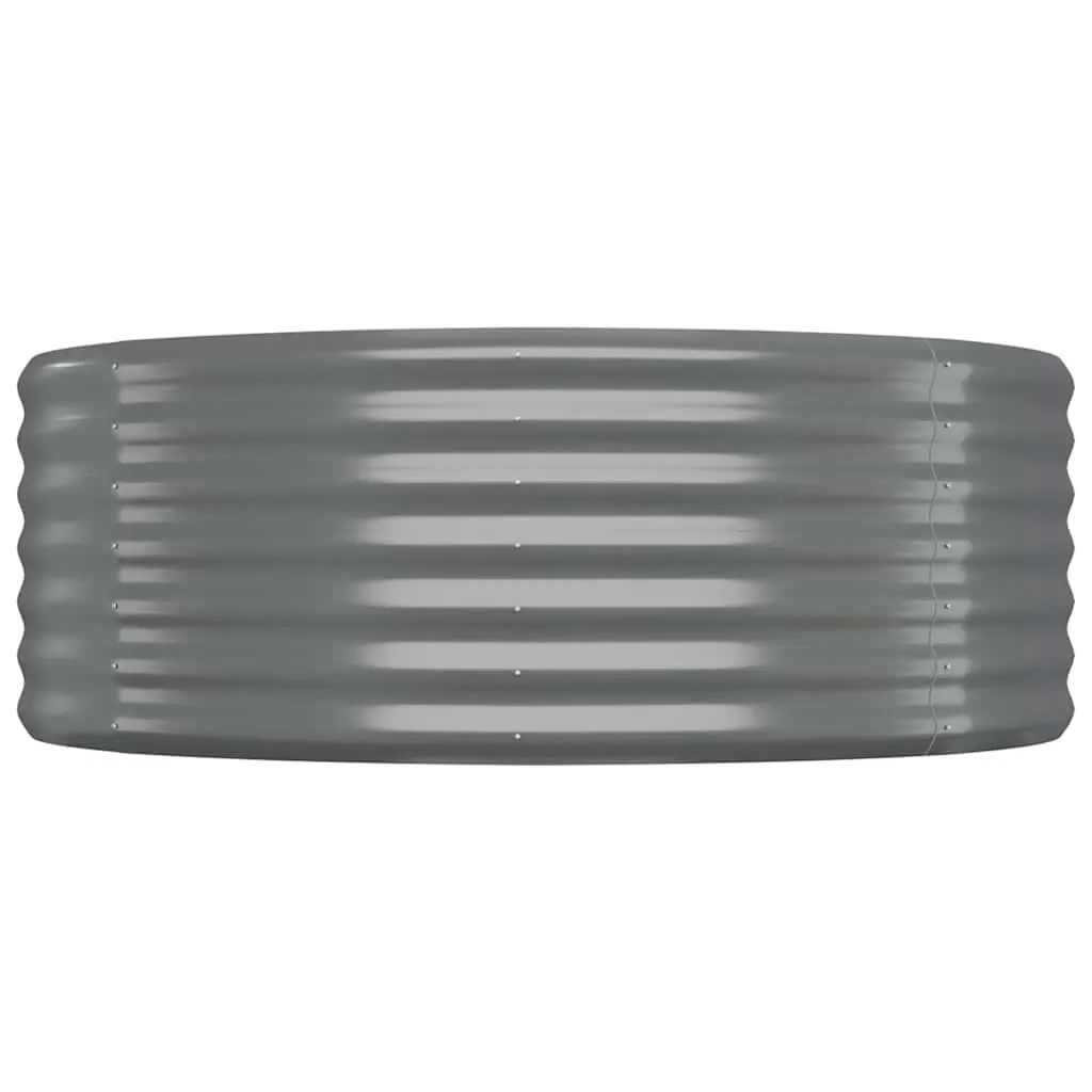 Garden Raised Bed Planter Box Grey 100x100x36cm Galvanised Steel Construction