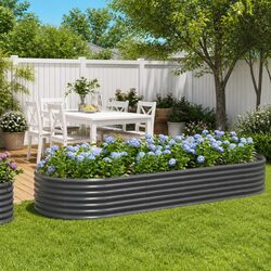 Compact and Strong Galvanised Steel Raised Bed Planter