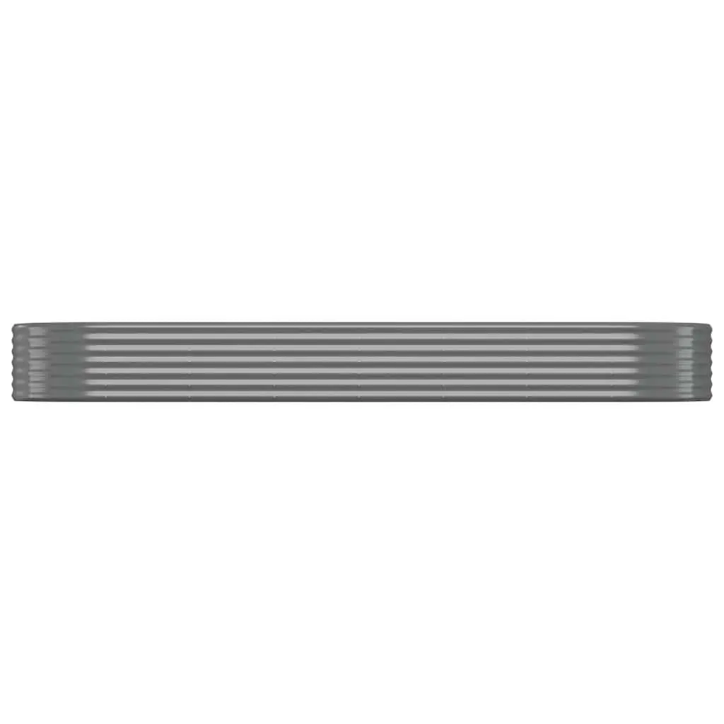Raised Garden Bed Grey Galvanised Steel Sturdy Frame Outdoor Patio Balcony