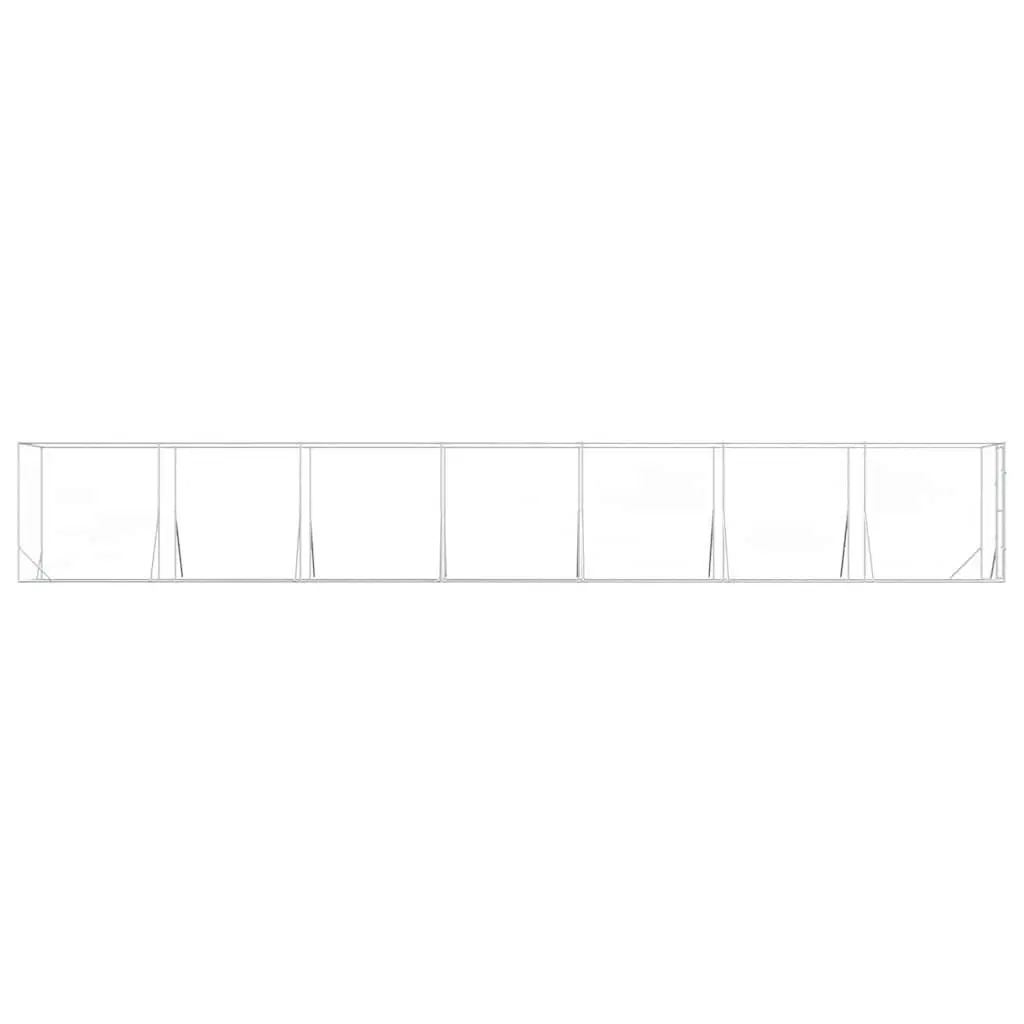 Outdoor Dog Kennel Galvanised Steel Run Pen Enclosure Lockable Door Mesh 2x14x2m