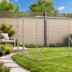 Your Pets Will Love This Silver Outdoor Dog Kennel 2x6x2.5m