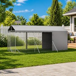 Your Friendly Outdoor Dog Kennel 2x6x2.5 m with Roof