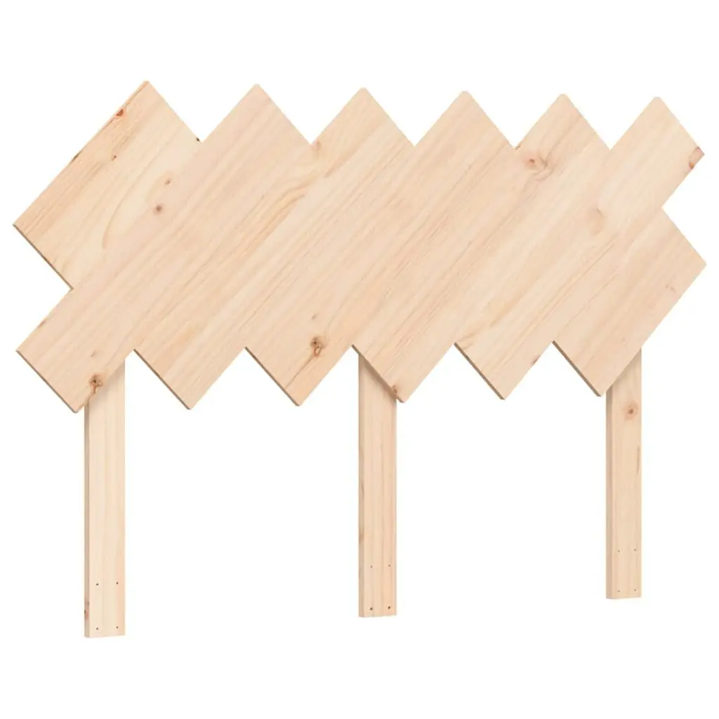 Solid Wood Bed Frame Brown 135x190 cm Pine Wooden with Headboard