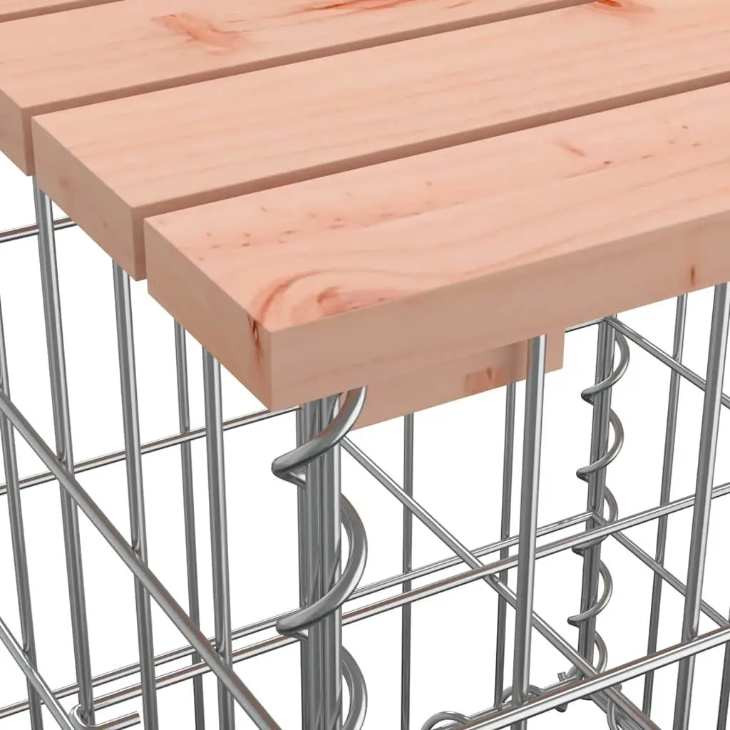 Garden Bench with Solid Wood and Steel Base