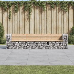 Compact and Sturdy Gabion Design Garden Bench