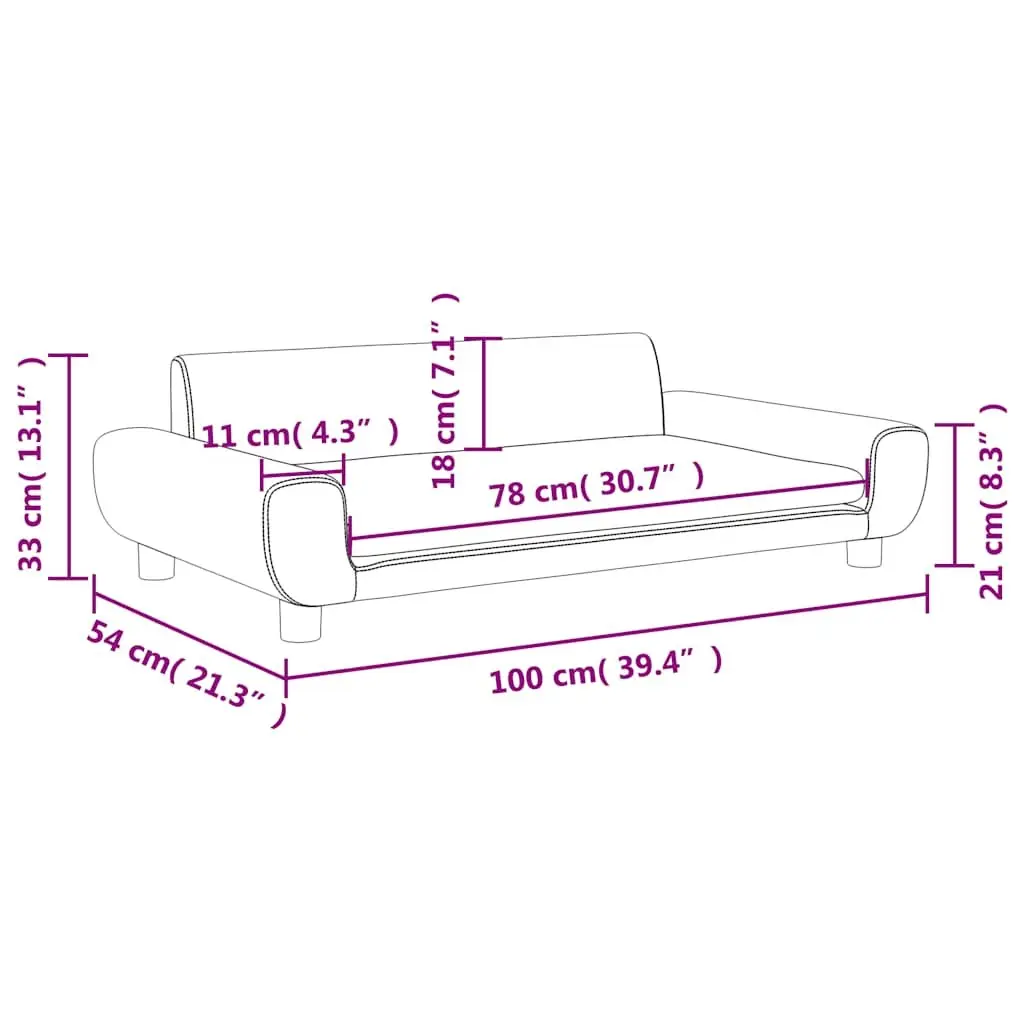 Kids Sofa Grey Velvet Padded Children's Couch Furniture Toddler Relaxation