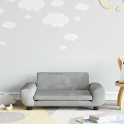 Compact and Comfortable Kids Sofa in Grey