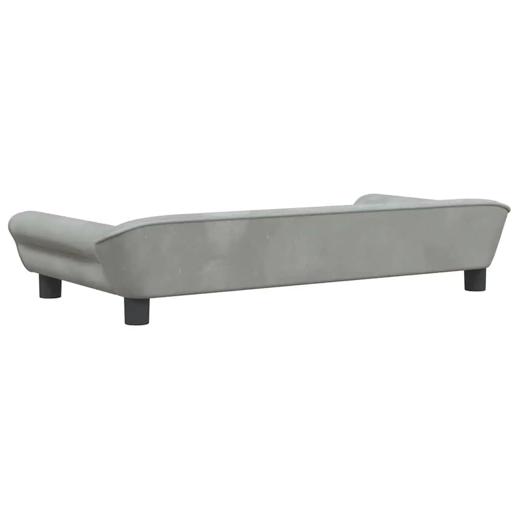 Kids Sofa Grey Velvet Padded Children's Couch