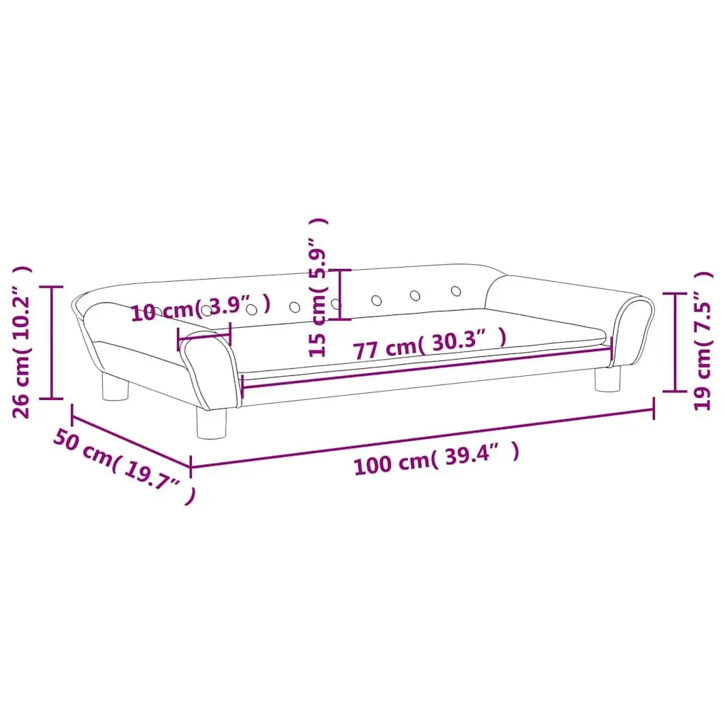 Kids Sofa Grey Velvet Padded Children's Couch