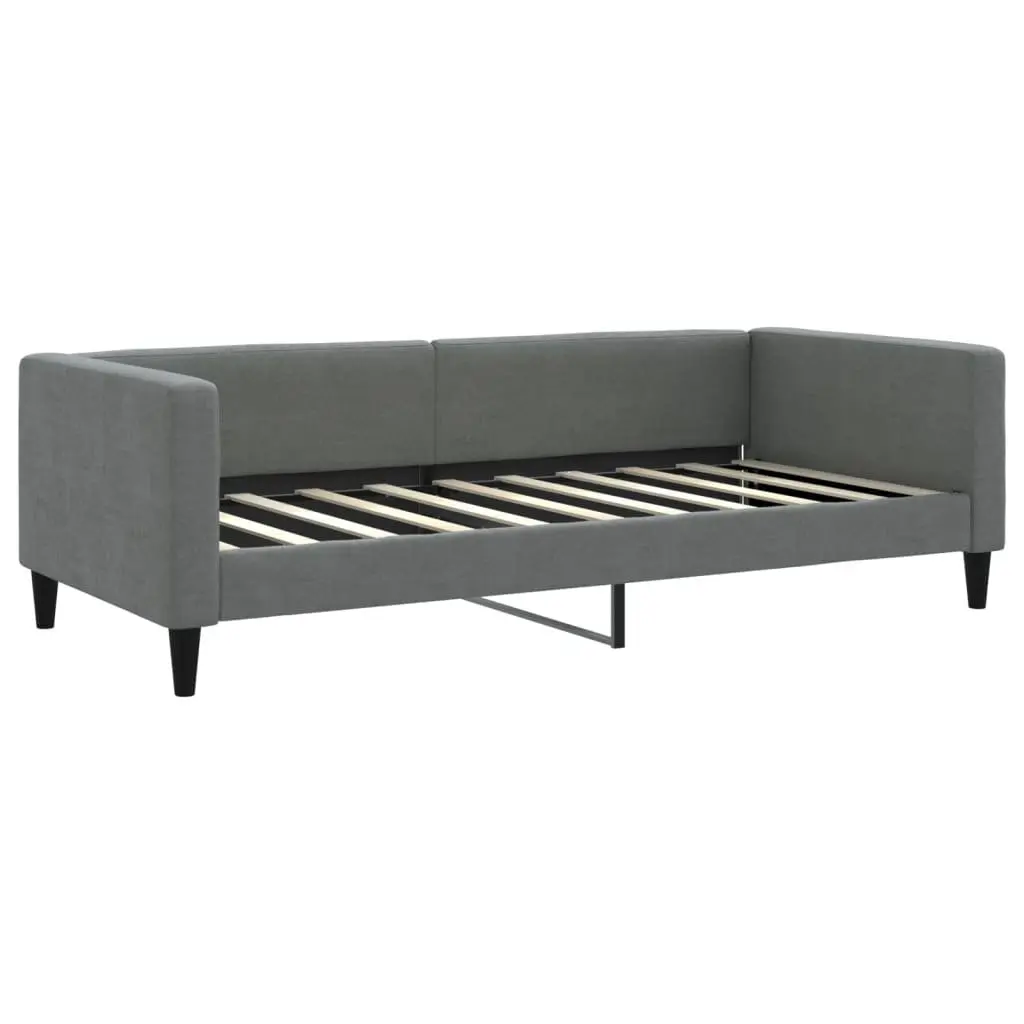 Daybed Grey 90x190cm with Trundle Bed and Storage Drawers