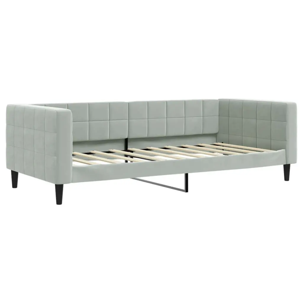 Daybed Grey 90x190 cm Convertible with Trundle and Storage Drawers