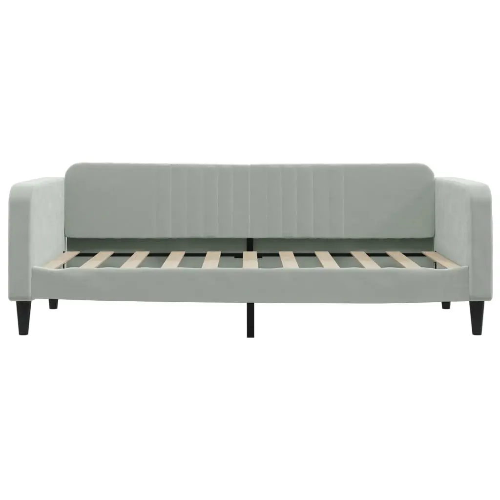Daybed Grey 90x190 cm with Trundle and Storage Drawers Sofa Bed