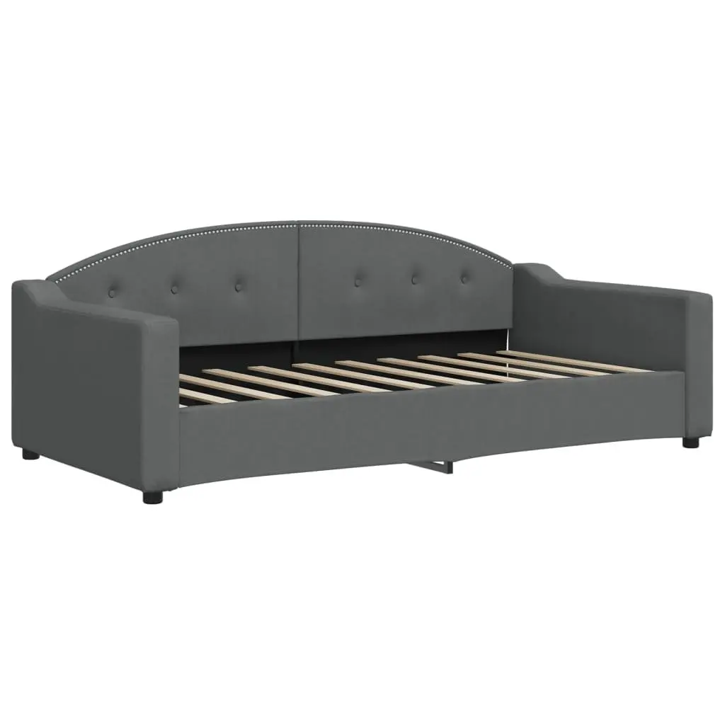 Daybed Grey 90x190 cm Convertible Sofa Bed with Trundle
