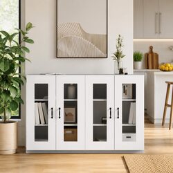 Wall Mounted Cabinets with Glass Doors