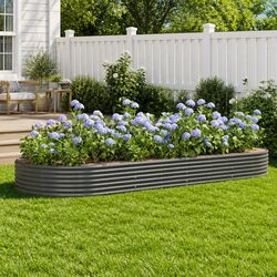 Your Ideal Raised Bed Planter Box in Galvanised Steel - Grey