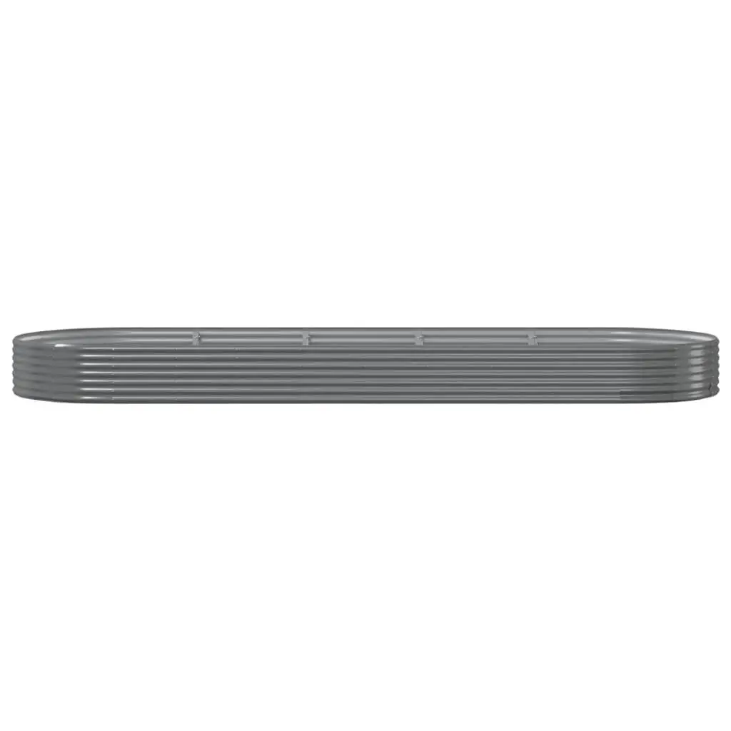 Raised Bed Planter Grey Galvanised Steel Frame Outdoor Garden Box