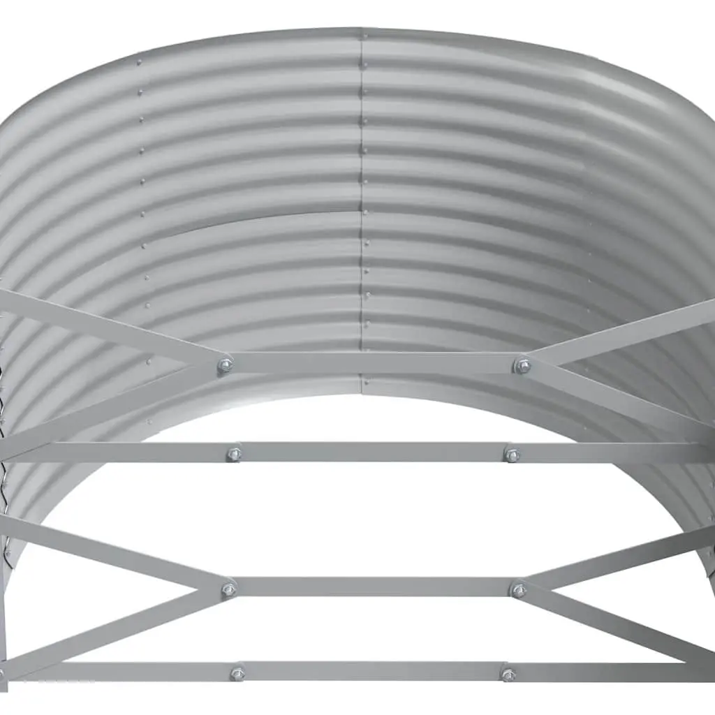 Garden Raised Bed Grey Galvanised Steel Planter Box Outdoor Durable Weather Resistant