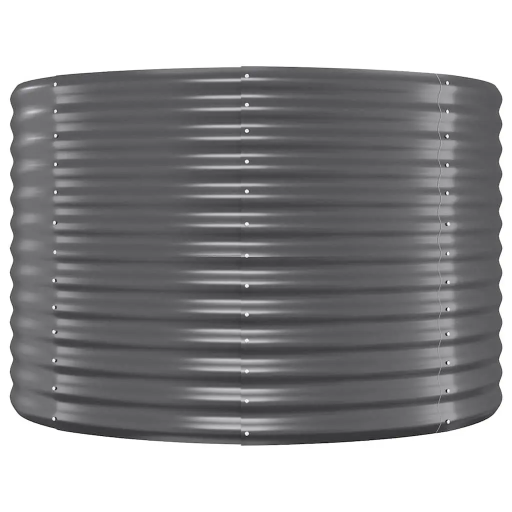Garden Raised Bed Planter Box Anthracite Galvanised Steel Frame Outdoor Durable Weather Resistant