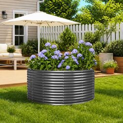 Concise Grey Outdoor Planter Box 140x140x68 cm