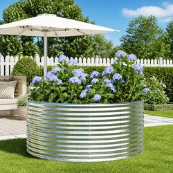 Compact Raised Garden Bed for Outdoor Plants