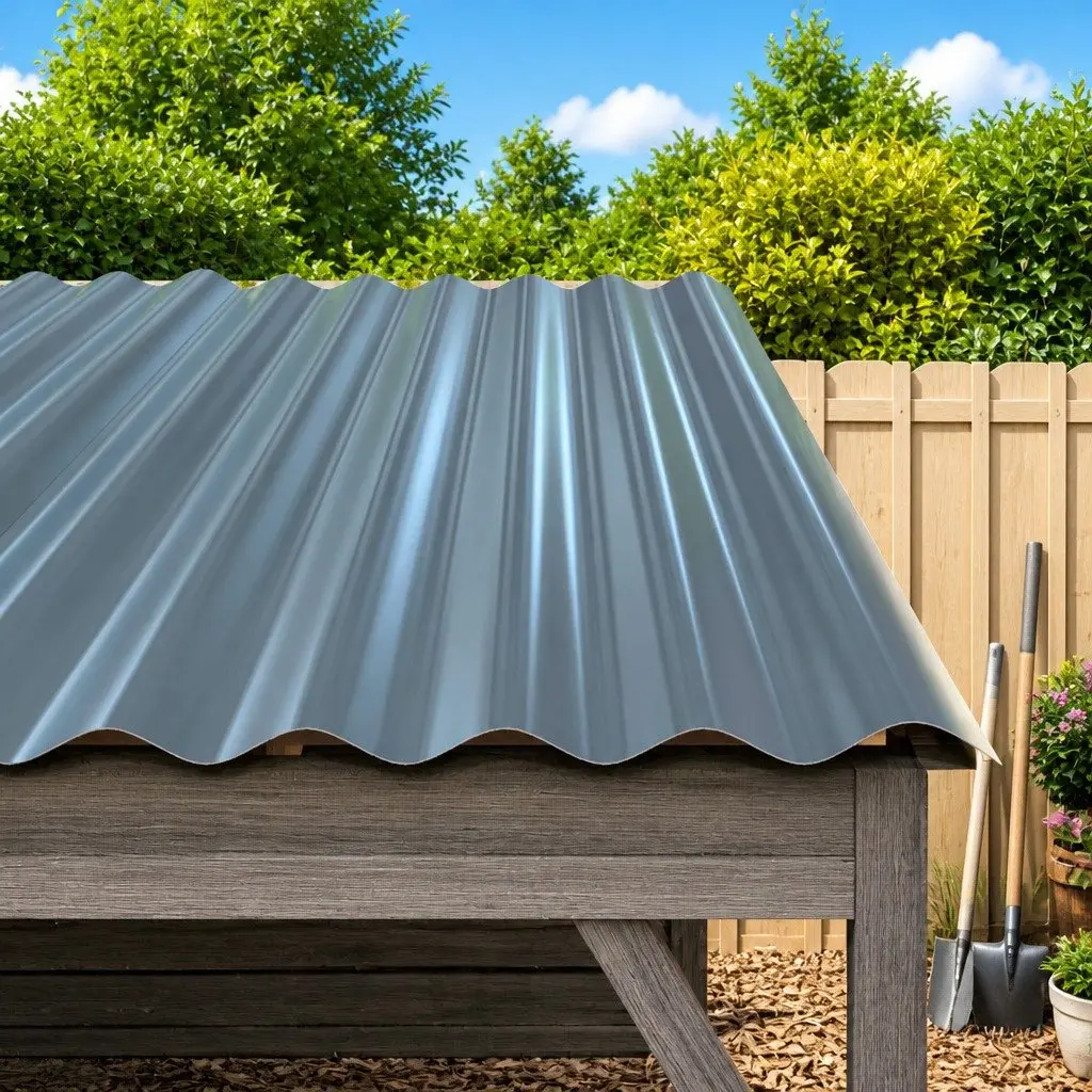 Metal Roof Panels Grey 80x36 cm Galvanised Steel 12 Piece Corrugated Sheets