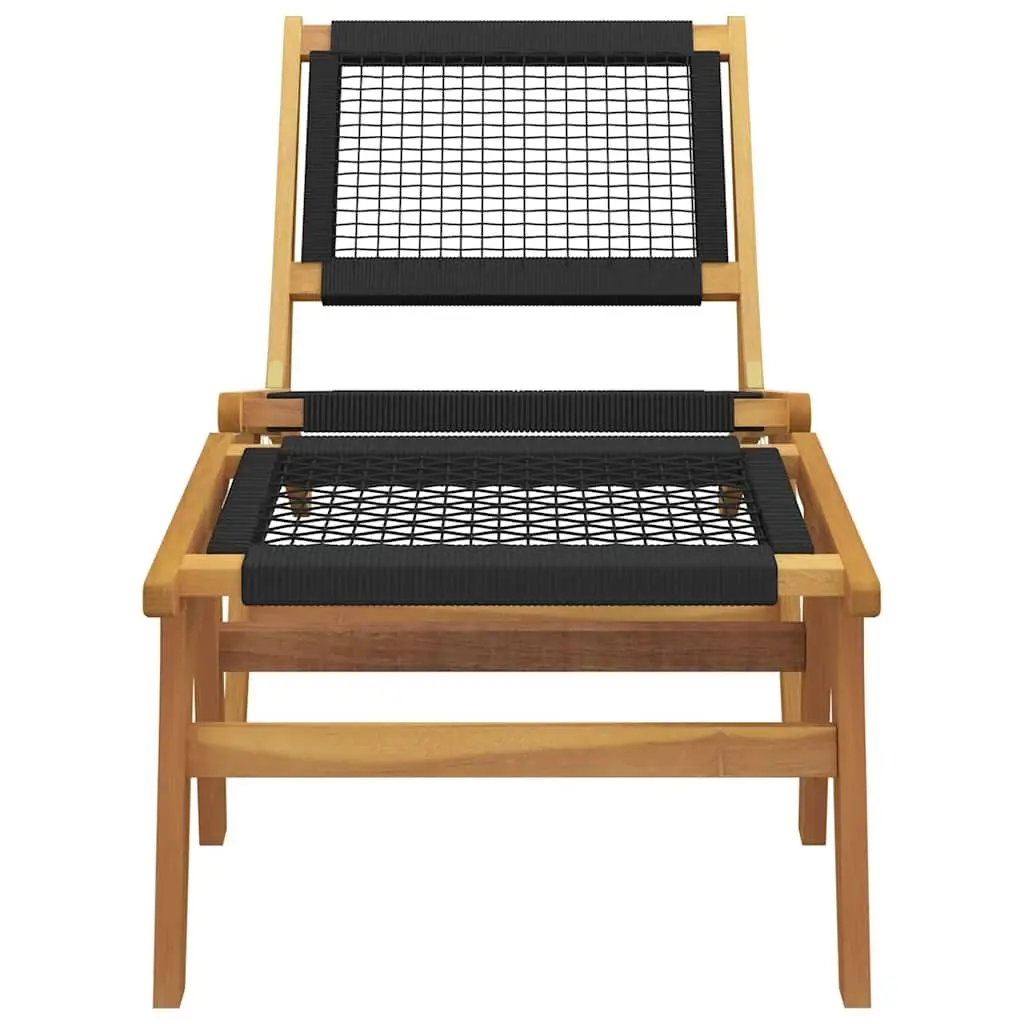 Teak Garden Chair with Footrest for Outdoor Use