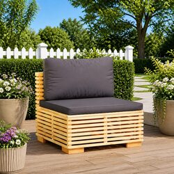 Middle Sofa Section with Grey Cushions