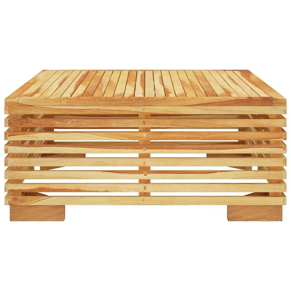 Garden Coffee Table Brown 69.5x69.5x31cm Solid Teak Wood Sturdy Outdoor Furniture