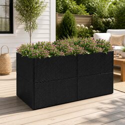 Compact and Stylish Black Garden Planter Box