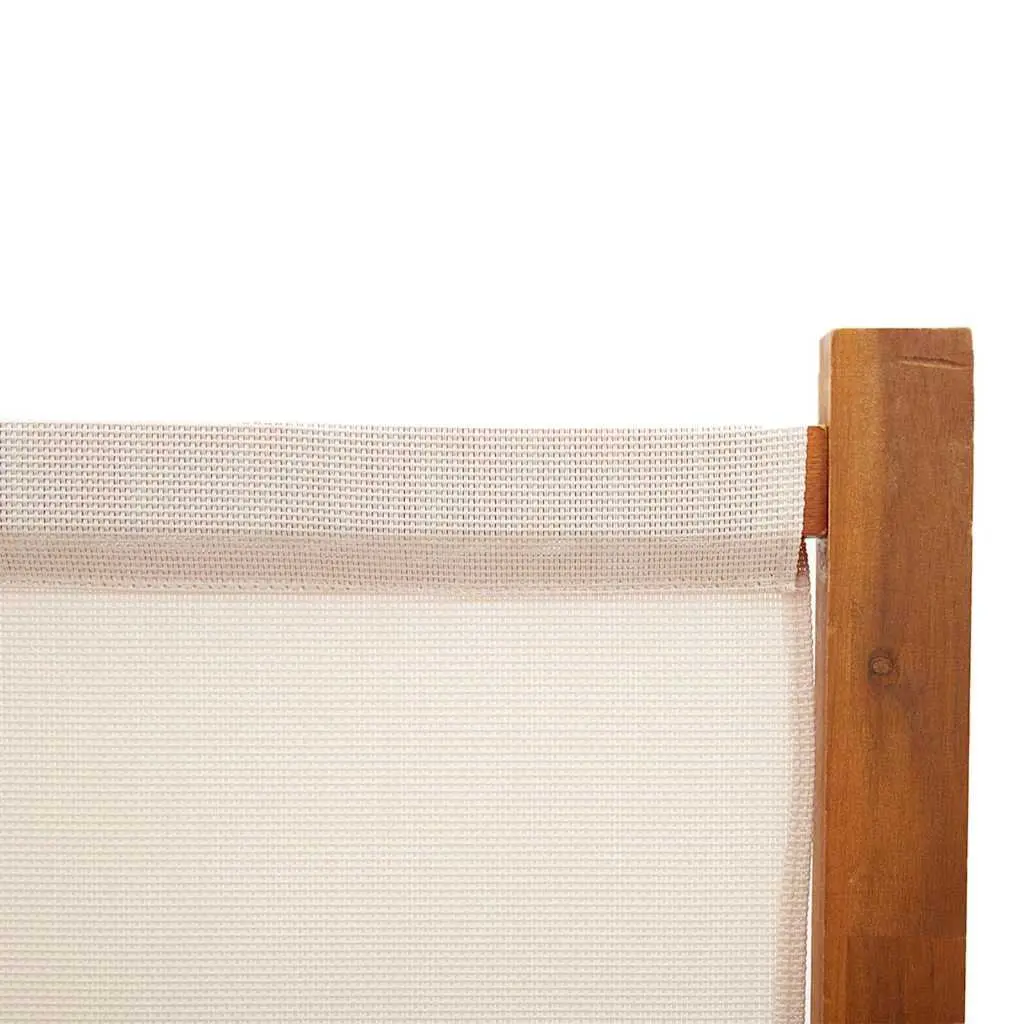 3-Panel Room Divider Cream Foldable Privacy Screen Indoor Outdoor