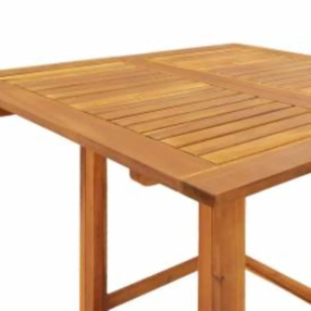 Bistro Table 75x75x110cm Outdoor Garden Dining Coffee Slatted Top Brown